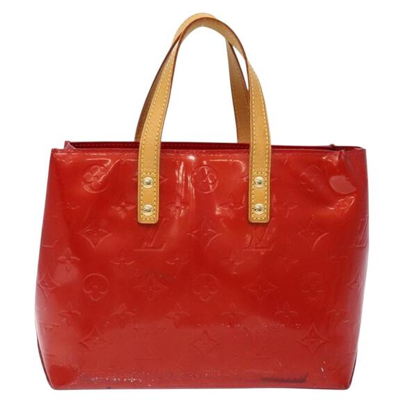 LOUIS VUITTON Monogram Vernis Reade PM Hand Bag Red Rouge M91088 - Picture 2 of 13